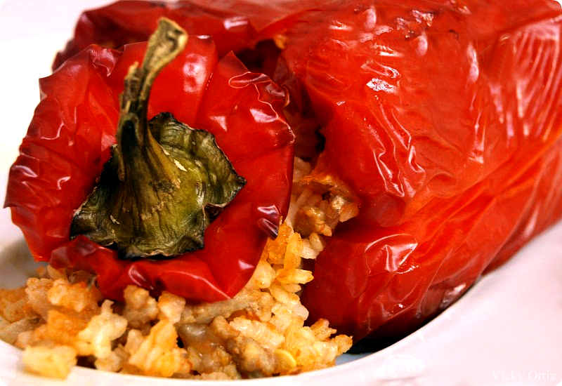 Peppers stuffed with oil