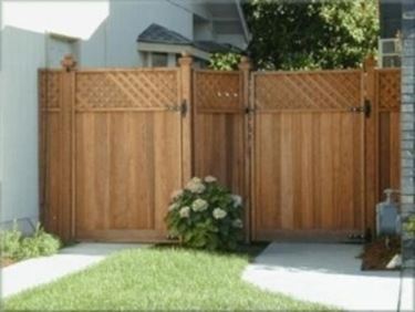 Wooden garden fences