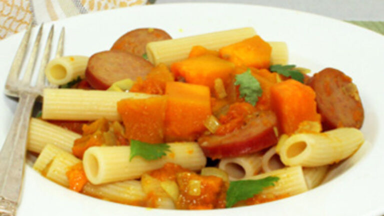 Pumpkin and Sausage Pasta