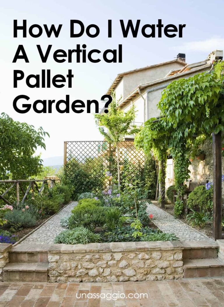 How to water a vertical pallet garden?