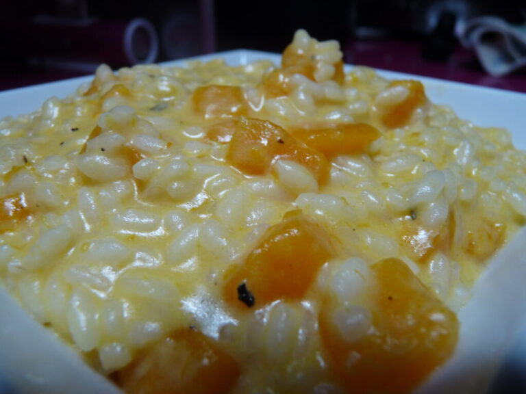 Pumpkin and rosemary risotto