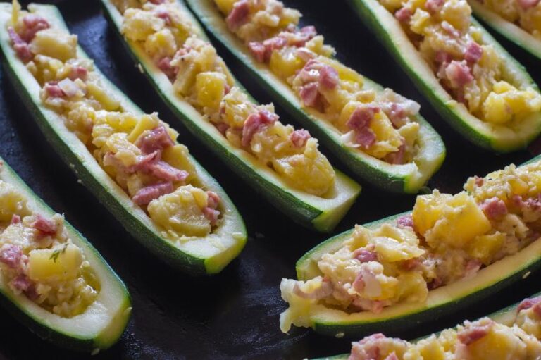 Stuffed Zucchini In Ham