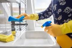 How are the bathrooms cleaned?