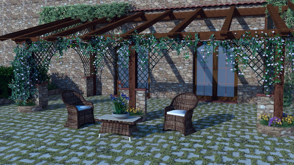 pergola on the terrace
