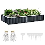 Outsunny steel flower bed 174x90x30 cm Includes...